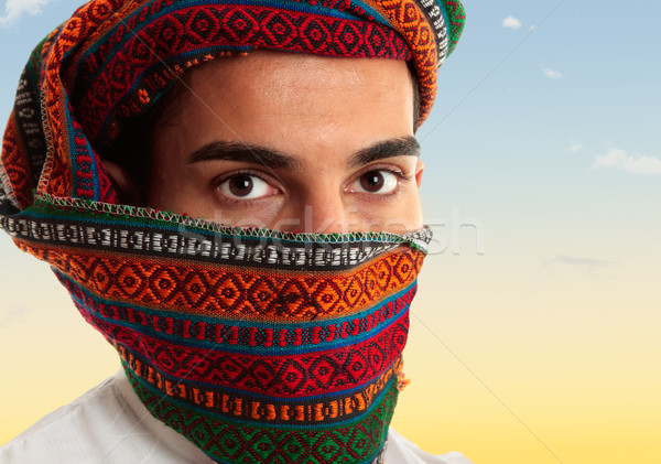 Arab man wearing keffiyeh Stock photo © lovleah