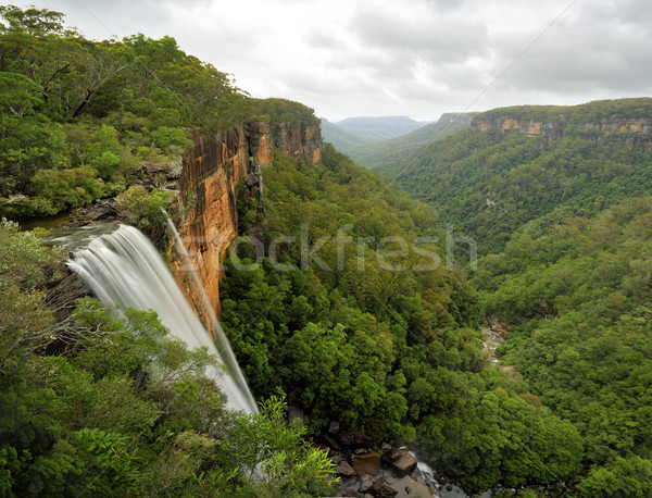 Vallei zuidelijk hoogland Australië druppels beneden Stockfoto © lovleah