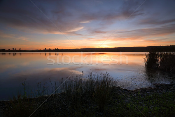 Sunset Duralia Lake Penrith Stock photo © lovleah