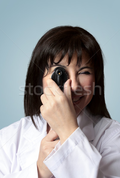 Szemorvos női optikus kerék tárcsa nő Stock fotó © lovleah