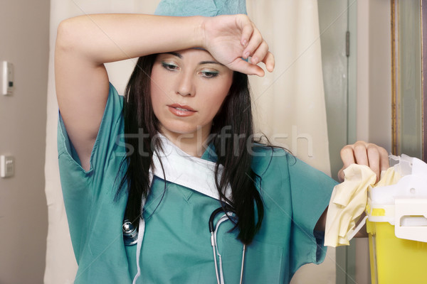 Female surgeon exhausted  Stock photo © lovleah