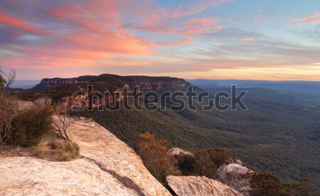 Narrowneck sunset Blue Mountains Stock photo © lovleah