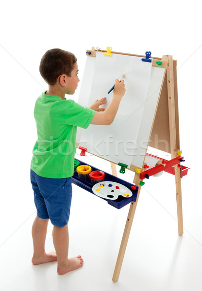 Foto stock: Pequeño · nino · pintura · Foto · acrílico · arte