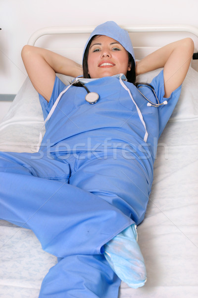 Medical shiftworker take a break Stock photo © lovleah