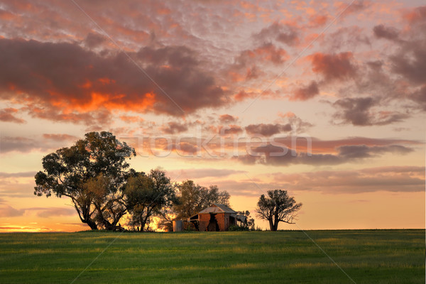 Palota ház senki Ausztrália ausztrál naplemente Stock fotó © lovleah