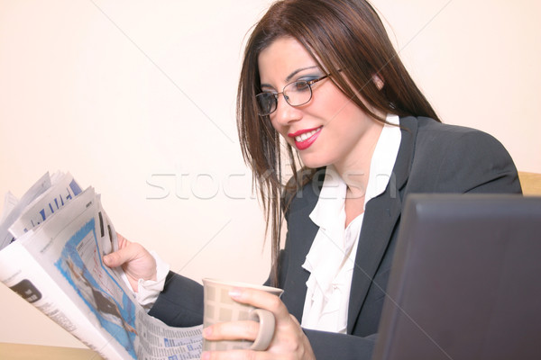 Business woman coffee break Stock photo © lovleah