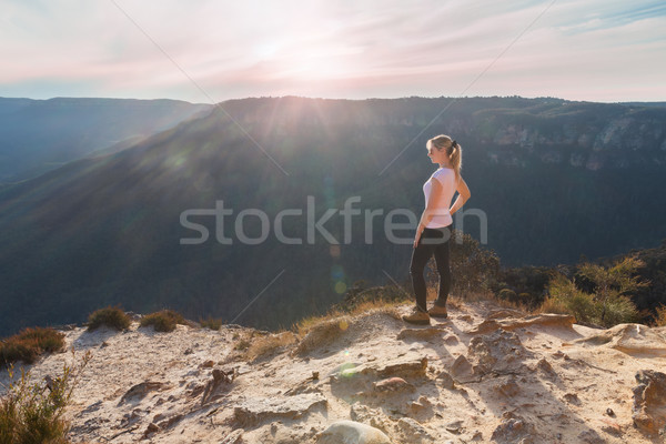 Views for miles from high up on the cliff tops Stock photo © lovleah