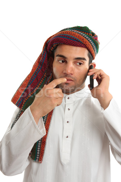 Stock photo: Pondering arab businessman