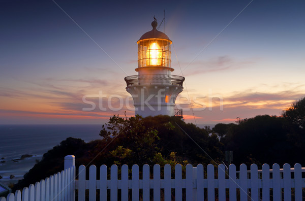 Sugarloaf Point  Lighthouse at sundown Stock photo © lovleah