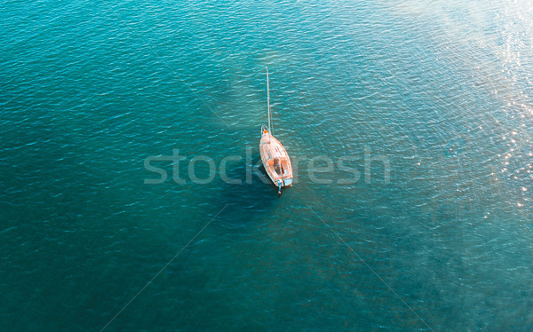 Jacht víz kilátás gyönyörű kék tenger Stock fotó © lovleah