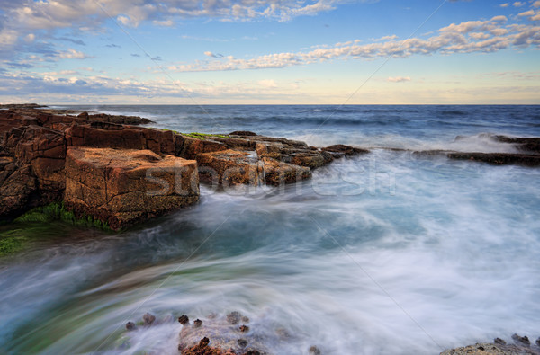 Etrafında kayalar ışık liman su Stok fotoğraf © lovleah