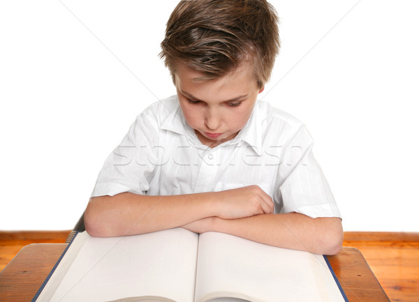 Stock photo: Student reading or studying