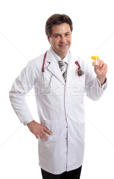 Doctor or pharmacist with prescription medicine. Stock photo © lovleah
