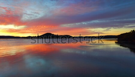 Sunrise Australien schönen Reflexionen Brisbane malerische Stock foto © lovleah