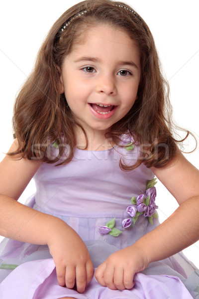 Happy joyous young girl playing Stock photo © lovleah