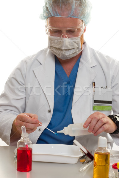 Cientista médico laboratório teste médico do sexo masculino forense Foto stock © lovleah