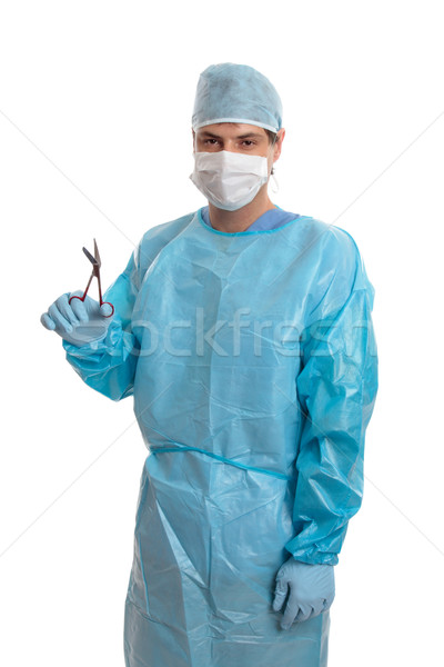 Chirurg chirurgisch Instrument Theater halten Mann Stock foto © lovleah
