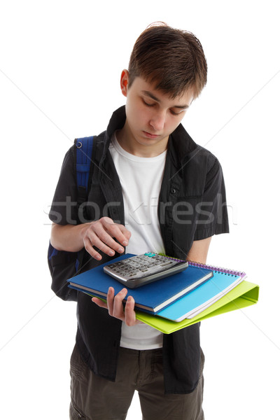 Student with books and equipment Stock photo © lovleah