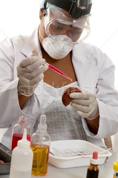 Orvosi tudós munka egy több vérátömlesztés Stock fotó © lovleah