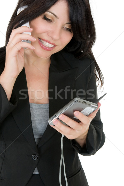 Businesswoman phoning a client Stock photo © lovleah