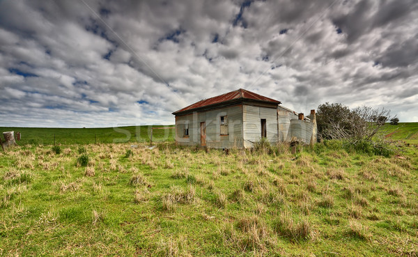 Alten aufgegeben Land Australien Bauernhof Eisen Stock foto © lovleah
