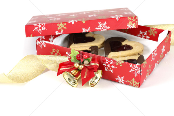 Christmas Box of shortbreak biscuits Stock photo © lovleah