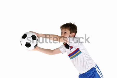 Child playing soccer Stock photo © lovleah