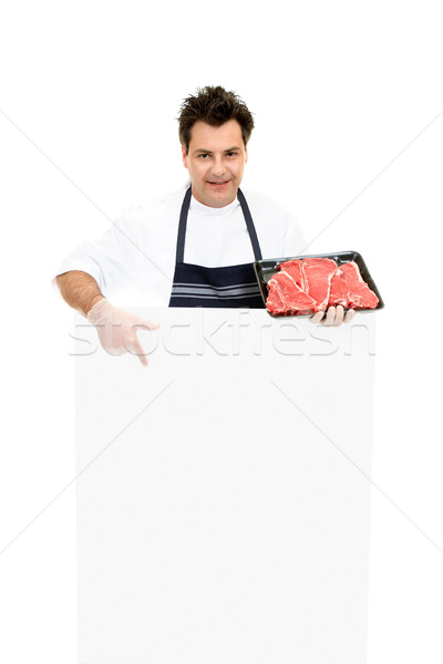 Butcher - This weeks specials Stock photo © lovleah