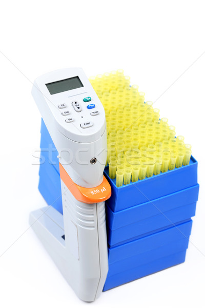 850ul 12 way pipettor and pipet tips Stock photo © lovleah