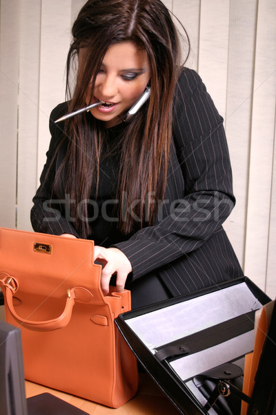 Multi Tasking - Busy Businesswoman Stock photo © lovleah