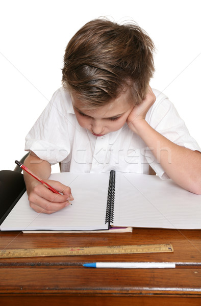 Child doing schoolwork Stock photo © lovleah