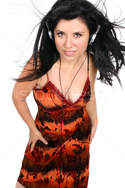 Female audiophile Stock photo © lovleah