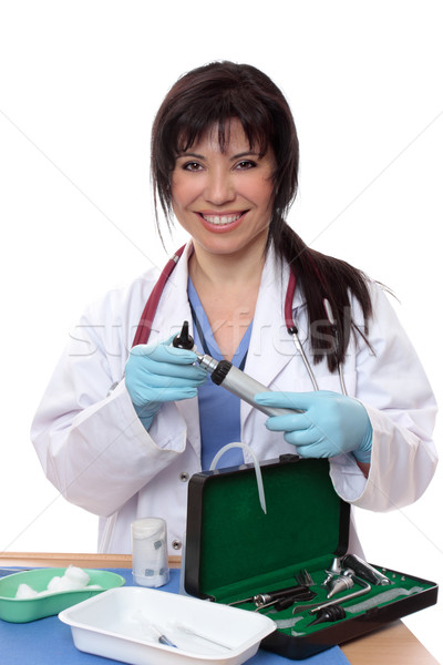 Doctor with medical equipment. Stock photo © lovleah
