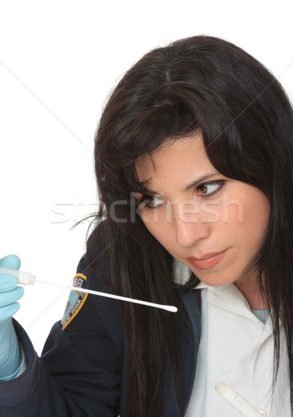 Adli dedektif kadın çalışma kadın DNA Stok fotoğraf © lovleah