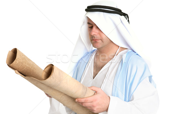 Biblical man reading scroll scripture Stock photo © lovleah