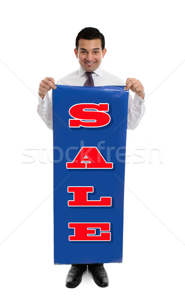 Man holding a SALE sign Stock photo © lovleah