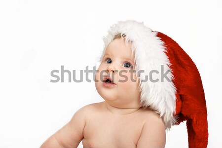 Christmas Santa baby looking up  Stock photo © lovleah