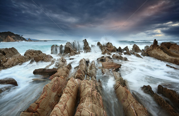 Barraga Bay Coastline with Wild Seas Stock photo © lovleah