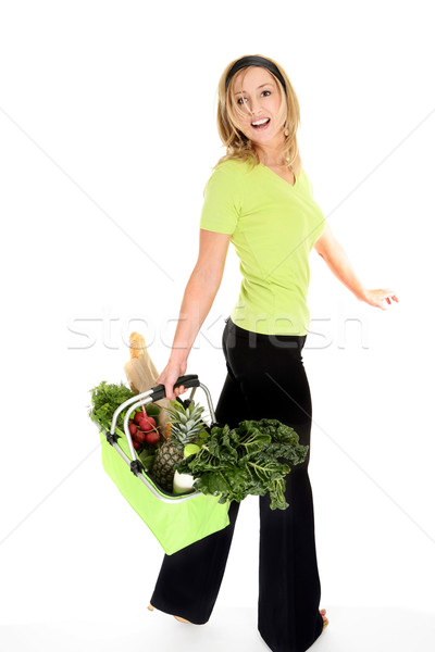 Happy Eco Shopper Stock photo © lovleah