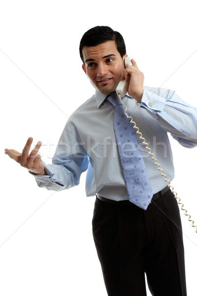 Businessman salesman talking on the phone Stock photo © lovleah