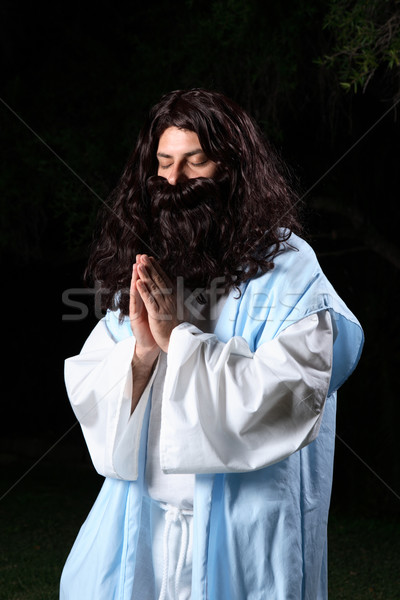 человека ученик молитвы Иисус священник святой Сток-фото © lovleah