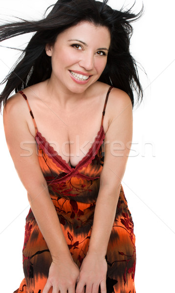 Happy spirited woman Stock photo © lovleah