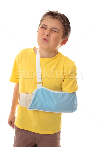 Fájdalmas baleset sérülés fiú sérülések gyermek Stock fotó © lovleah