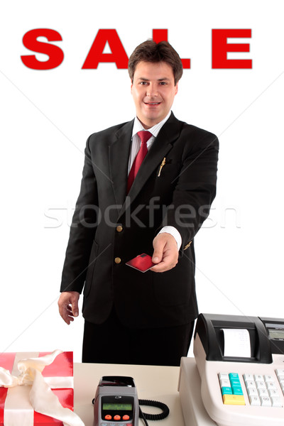 Sale - Man buying gifts Stock photo © lovleah