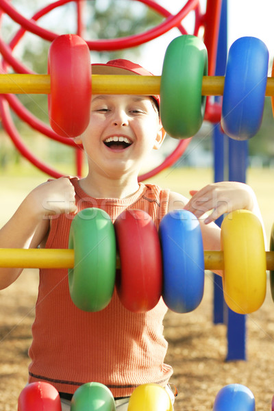 Oyun alanı eğlence kahkaha gülme çocuk renkli Stok fotoğraf © lovleah