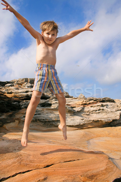 Jump for joy Stock photo © lovleah
