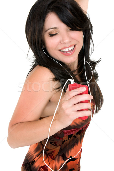 Woman enjoying music dancing Stock photo © lovleah