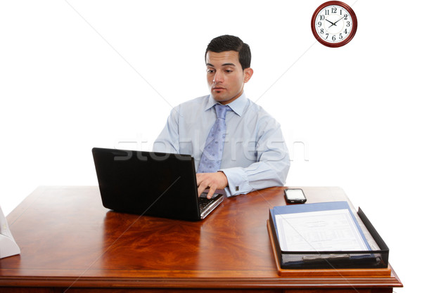 Executive at desk working Stock photo © lovleah