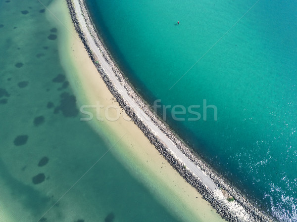 Ocean abstract and stone break wall Stock photo © lovleah