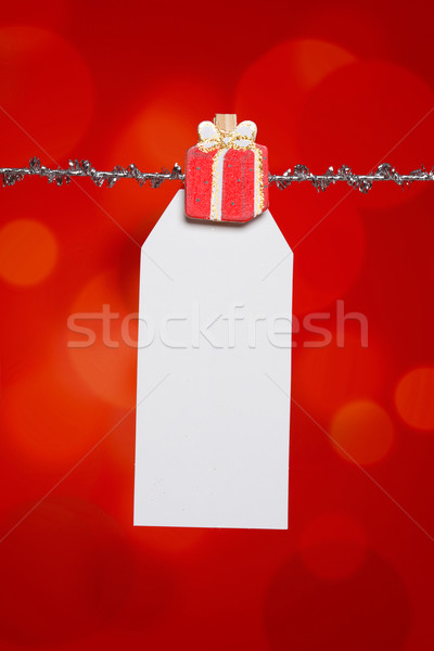 Christmas Birthday Gift Tag Stock photo © lovleah